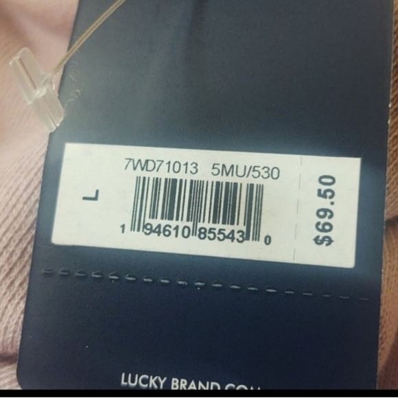 Lucky Brand Pink Crop Hoodie Size L - Picture 5 of 7